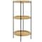 Brown Metal 3 Shelves Shelving Unit 16" x 16" x 34"
